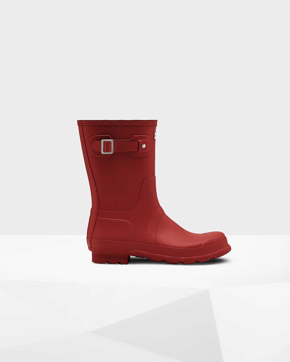 Botas De Agua Hombre - Hunter Original Short Rojas - ICRNDU-728 - Rojas